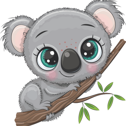 (s133-21-A) Cute Cartoon Koala