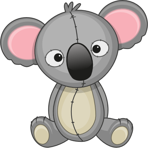 (s133-21-F) Cute Cartoon Koala