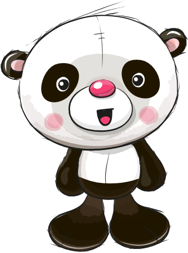 (s133-22-E) Cute Cartoon Panda