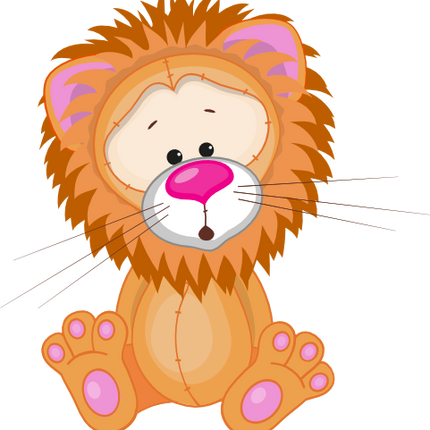 (s133-23-B) Cute Cartoon Lion