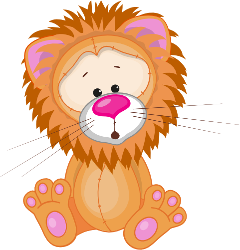(s133-23-B) Cute Cartoon Lion