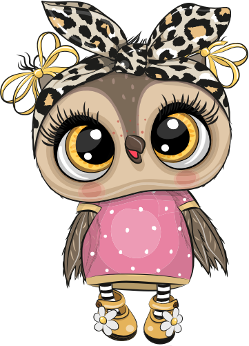 (s133-24-1I) Cute Cartoon Owl