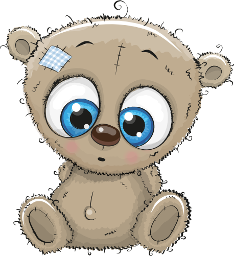 (s133-25-F) Cute Cartoon Teddy Bear