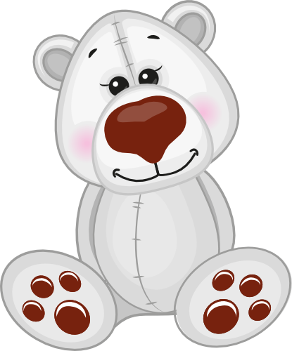 (133-25-J) Cute Cartoon Polar Bear