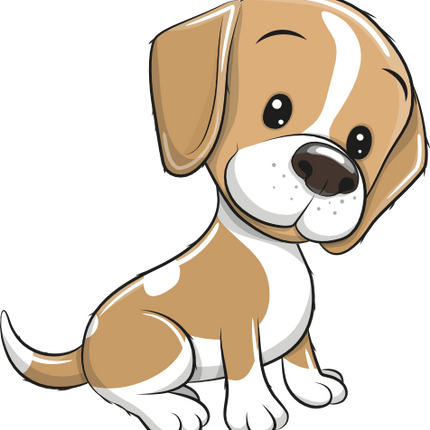 (s133-27-1A) Cute Cartoon Beagle