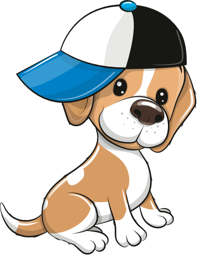 (s133-27-1B) Cute Cartoon Beagle Baseball Cap