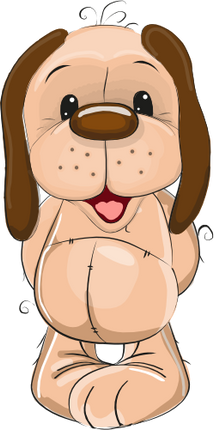(s133-27-1D) Cute Cartoon Puppy Dog