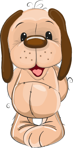 (s133-27-1D) Cute Cartoon Puppy Dog