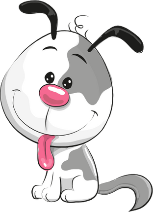 (s133-27-1I) Cute Cartoon Puppy Dog