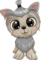 (s133-27-1P) Cute Cartoon Yorkie