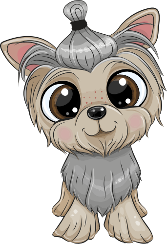 (s133-27-1P) Cute Cartoon Yorkie