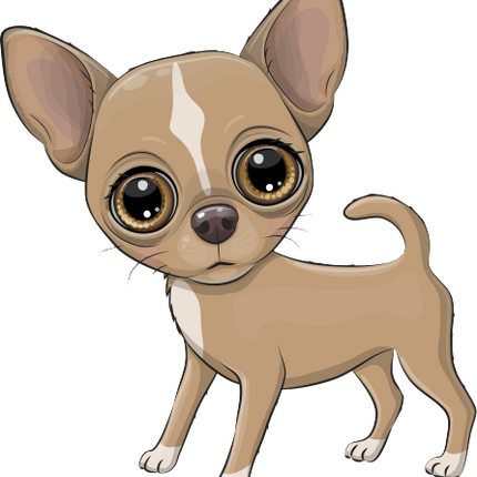 (s133-27-1X) Cute Cartoon Chihuahua