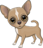 (s133-27-1X) Cute Cartoon Chihuahua