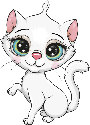 (s133-28-B) Cute Cartoon Cat Kitten