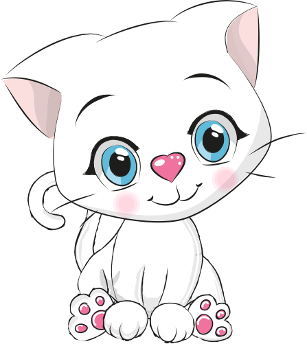 (s133-28-C) Cute Cartoon Cat Kitten