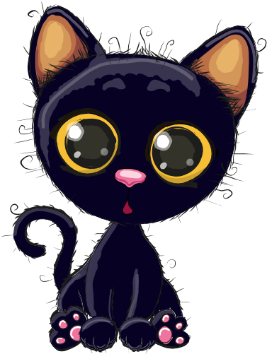 (s133-28-E) Cute Cartoon Cat Kitten