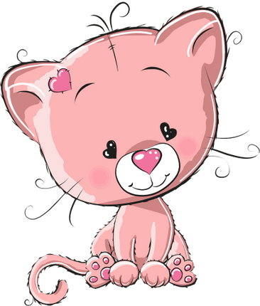 (s133-28-F) Cute Cartoon Cat Kitten
