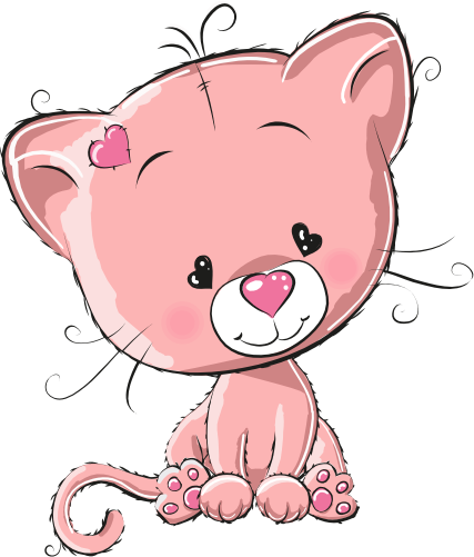 (s133-28-F) Cute Cartoon Cat Kitten