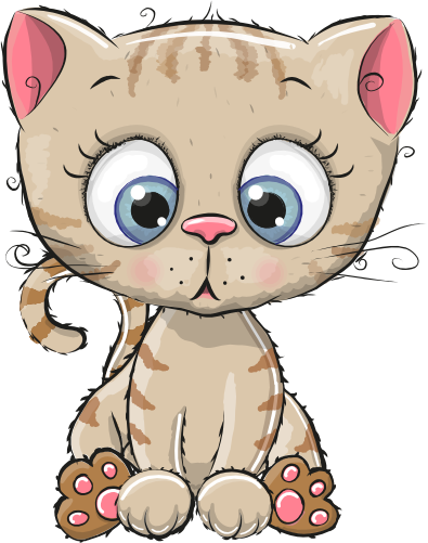 (s133-28-J) Cute Cartoon Cat Kitten