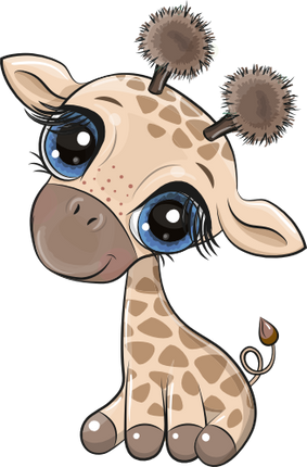 (s133-03-A) Cute Cartoon Giraffe
