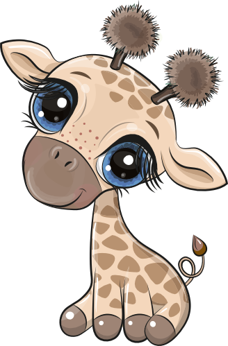 (s133-03-A) Cute Cartoon Giraffe