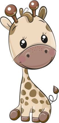 (s133-03-B) Cute Cartoon Giraffe