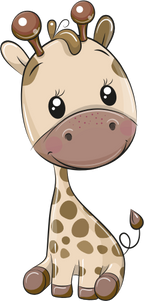 (s133-03-B) Cute Cartoon Giraffe