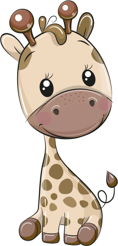 (s133-03-B) Cute Cartoon Giraffe