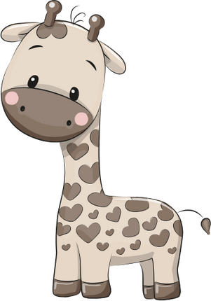 (s133-03-C) Cute Cartoon Giraffe