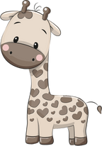 (s133-03-C) Cute Cartoon Giraffe