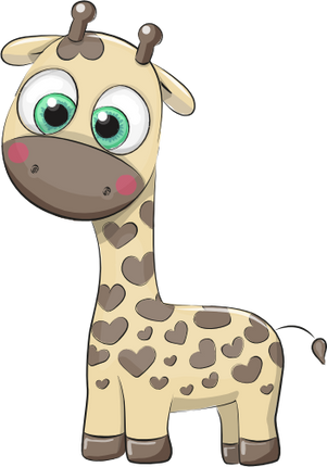 (s133-03-D) Cute Cartoon Giraffe