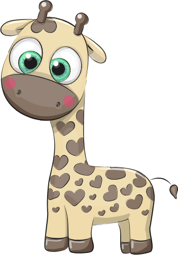 (s133-03-D) Cute Cartoon Giraffe