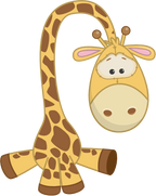 (s133-03-E) Cute Cartoon Giraffe