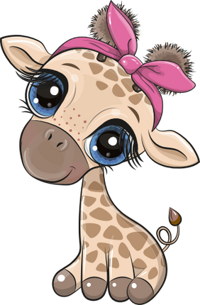 (s133-03-I) Cute Cartoon Giraffe Pink Headband