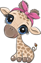 (s133-03-I) Cute Cartoon Giraffe Pink Headband