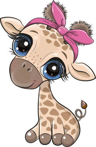(s133-03-I) Cute Cartoon Giraffe Pink Headband