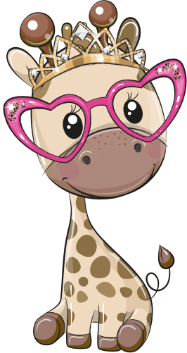 (s133-03-J) Cute Cartoon Giraffe Tiara Glasses