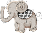(s133-04-E) Cute Cartoon Elephant