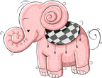 (s133-04-F) Cute Cartoon Elephant