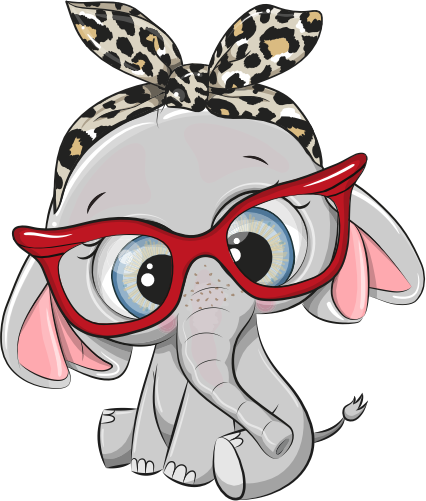 (s133-04-K) Cute Cartoon Elephant Leopard Headband Glasses