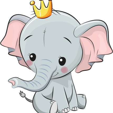 (s133-04-L) Cute Cartoon Elephant Crown