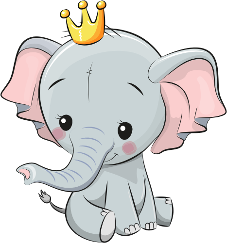 (s133-04-L) Cute Cartoon Elephant Crown