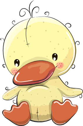 (s133-05-B) Cute Cartoon Duck