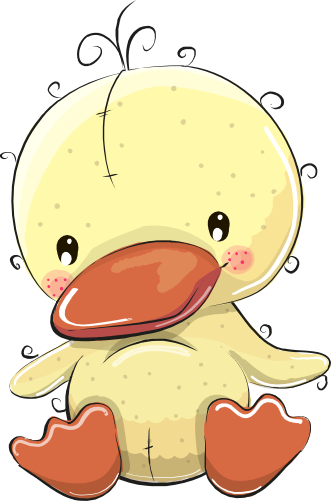 (s133-05-B) Cute Cartoon Duck