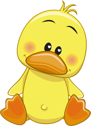 (s133-05-C) Cute Cartoon Duck