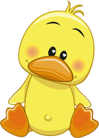 (s133-05-C) Cute Cartoon Duck