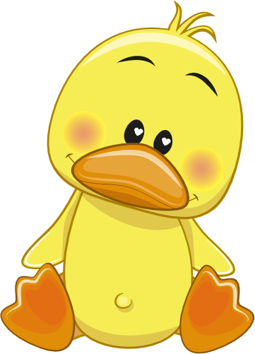 (s133-05-C) Cute Cartoon Duck