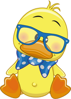 (s133-05-D) Cute Cartoon Duck Bowtie Glasses
