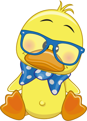 (s133-05-D) Cute Cartoon Duck Bowtie Glasses