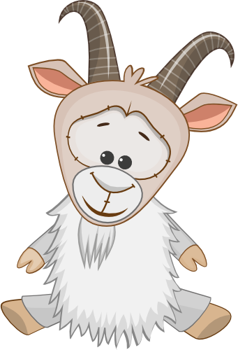 (s133-05-H) Cute Cartoon Goat